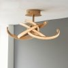 Dekoracyjny plafon sufitowy designerski metalowy z kryształkami złoty nowoczesny artdeco półokręgi Lorenzo 97617 ENDON